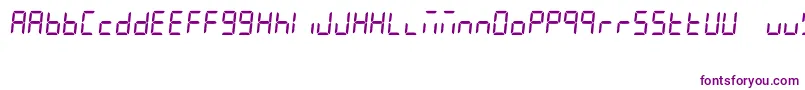 7Segment Font – Purple Fonts on White Background
