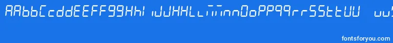 フォント7Segment – 青い背景に白い文字