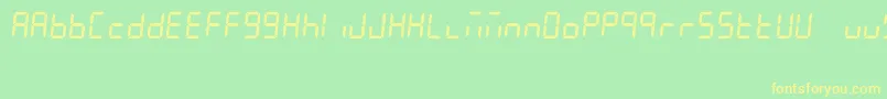 7Segment Font – Yellow Fonts on Green Background