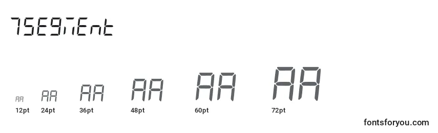 7Segment Font Sizes