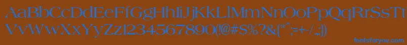 Agate Font – Blue Fonts on Brown Background