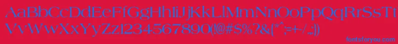 Agate Font – Blue Fonts on Red Background