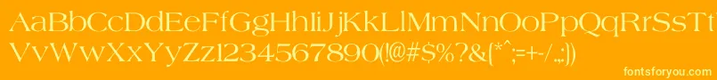 Agate Font – Yellow Fonts on Orange Background