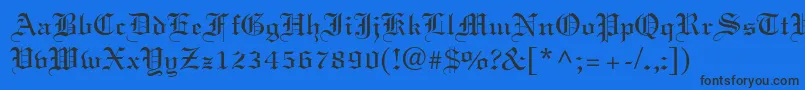 Elliott Font – Black Fonts on Blue Background