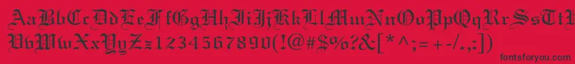 Elliott Font – Black Fonts on Red Background