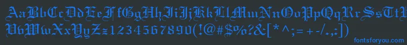 Elliott Font – Blue Fonts on Black Background