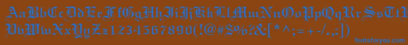 Elliott Font – Blue Fonts on Brown Background