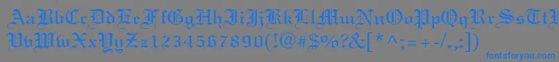 Elliott Font – Blue Fonts on Gray Background