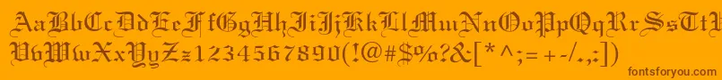 Elliott Font – Brown Fonts on Orange Background