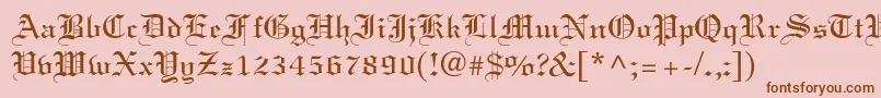 Elliott Font – Brown Fonts on Pink Background
