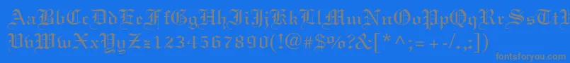 Elliott Font – Gray Fonts on Blue Background