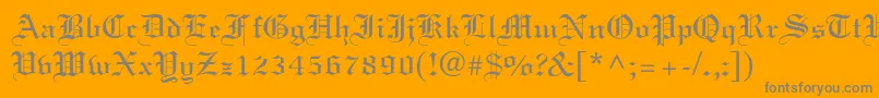 Elliott Font – Gray Fonts on Orange Background