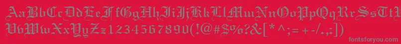 Elliott Font – Gray Fonts on Red Background