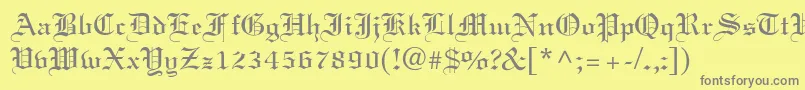 Elliott Font – Gray Fonts on Yellow Background