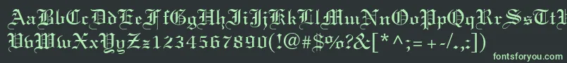 Elliott Font – Green Fonts on Black Background