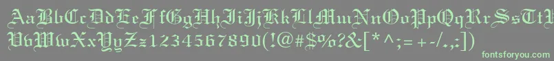 Elliott Font – Green Fonts on Gray Background