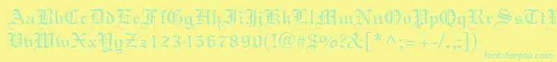Elliott Font – Green Fonts on Yellow Background