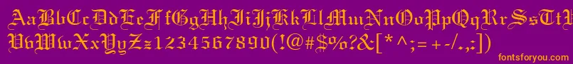 Elliott Font – Orange Fonts on Purple Background