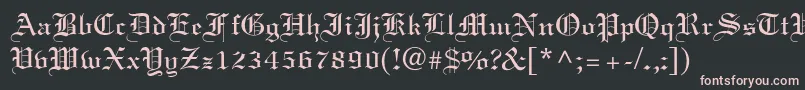 Elliott Font – Pink Fonts on Black Background