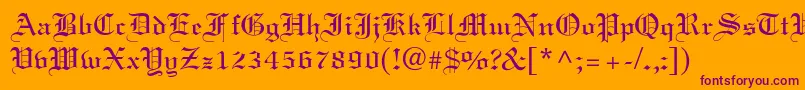 Elliott Font – Purple Fonts on Orange Background