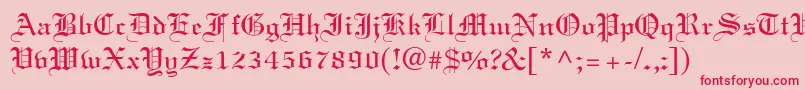 Elliott Font – Red Fonts on Pink Background
