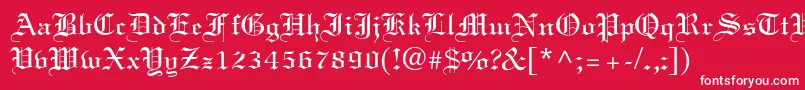Elliott Font – White Fonts on Red Background