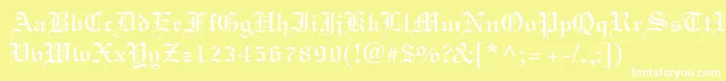 フォントElliott – 黄色い背景に白い文字