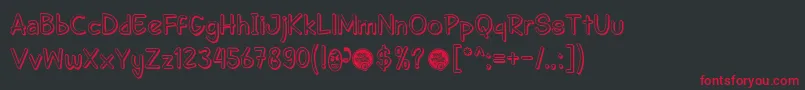 DhfSemangat2012ShadowDemo Font – Red Fonts on Black Background