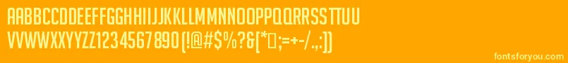 Bignoodletitling Font – Yellow Fonts on Orange Background