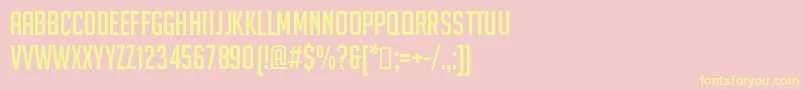 Bignoodletitling Font – Yellow Fonts on Pink Background