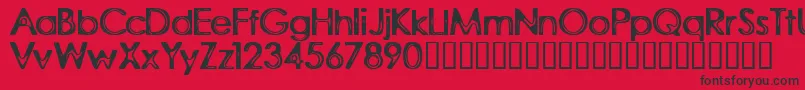 RubberWalls Font – Black Fonts on Red Background