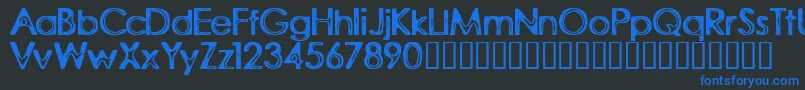 RubberWalls Font – Blue Fonts on Black Background