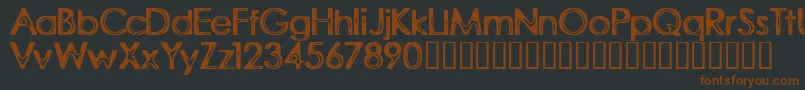RubberWalls Font – Brown Fonts on Black Background
