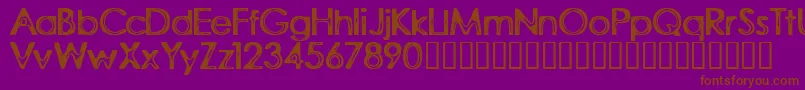 RubberWalls Font – Brown Fonts on Purple Background