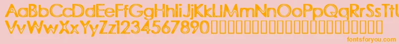 RubberWalls Font – Orange Fonts on Pink Background