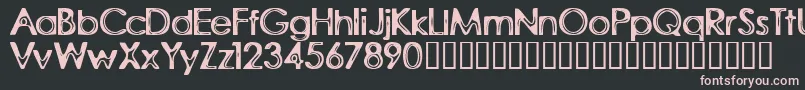 フォントRubberWalls – 黒い背景にピンクのフォント