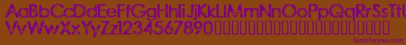 RubberWalls Font – Purple Fonts on Brown Background