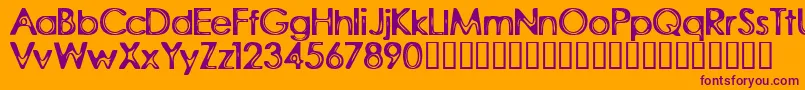 RubberWalls Font – Purple Fonts on Orange Background