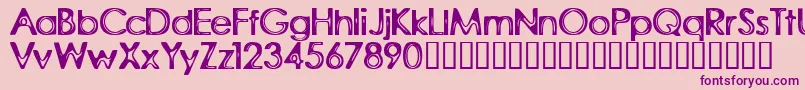RubberWalls Font – Purple Fonts on Pink Background
