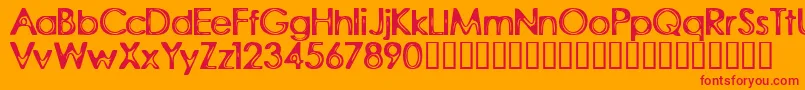 RubberWalls Font – Red Fonts on Orange Background