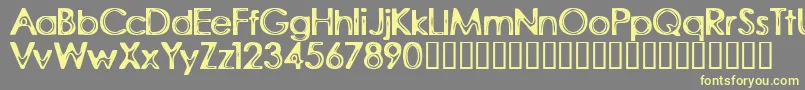 RubberWalls-fontti – keltaiset fontit harmaalla taustalla