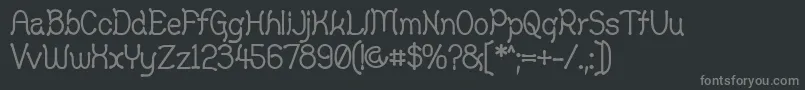 フォントYellosw – 黒い背景に灰色の文字