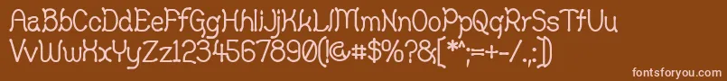 Шрифт Yellosw – розовые шрифты на коричневом фоне