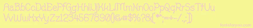 Yellosw Font – Pink Fonts on Yellow Background