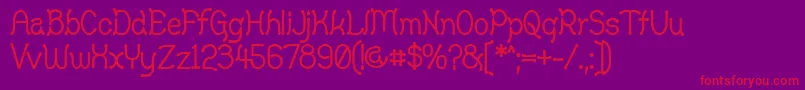 Yellosw Font – Red Fonts on Purple Background