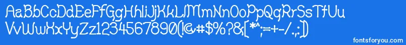 Yellosw Font – White Fonts on Blue Background