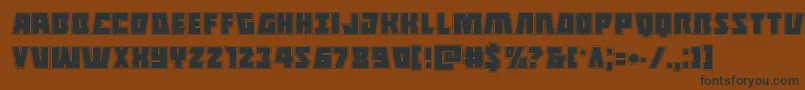 Halfshellheroacad Font – Black Fonts on Brown Background