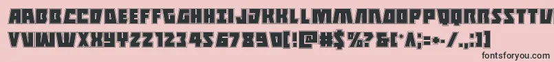 Halfshellheroacad-Schriftart – Schwarze Schriften auf rosa Hintergrund