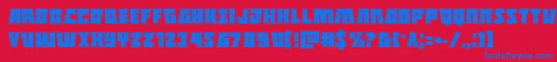 Halfshellheroacad Font – Blue Fonts on Red Background