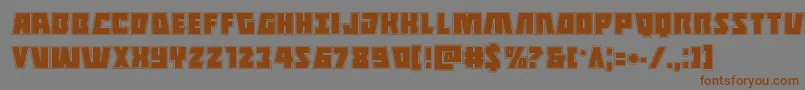 Halfshellheroacad Font – Brown Fonts on Gray Background